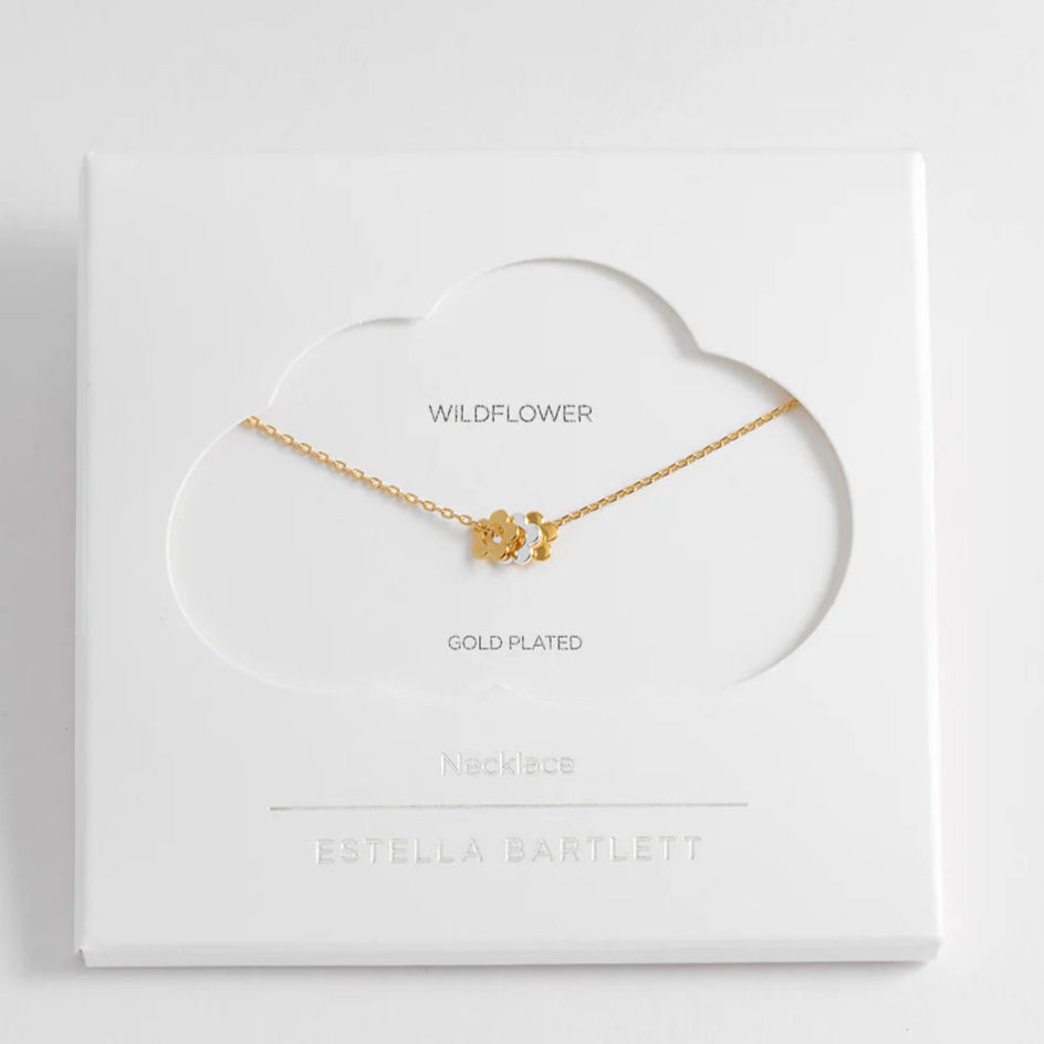 Estella Bartlett Necklace - Multi Flower Gold Plated