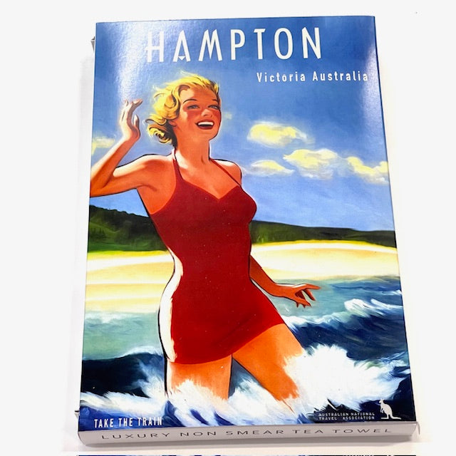 Microfibre Tea Towel - Hampton : Having a Swim