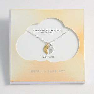 Estella Bartlett Necklace - Wings Silver Plated