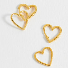 Load image into Gallery viewer, Estella Bartlett Earring - Gold Hinged Heart Hoop
