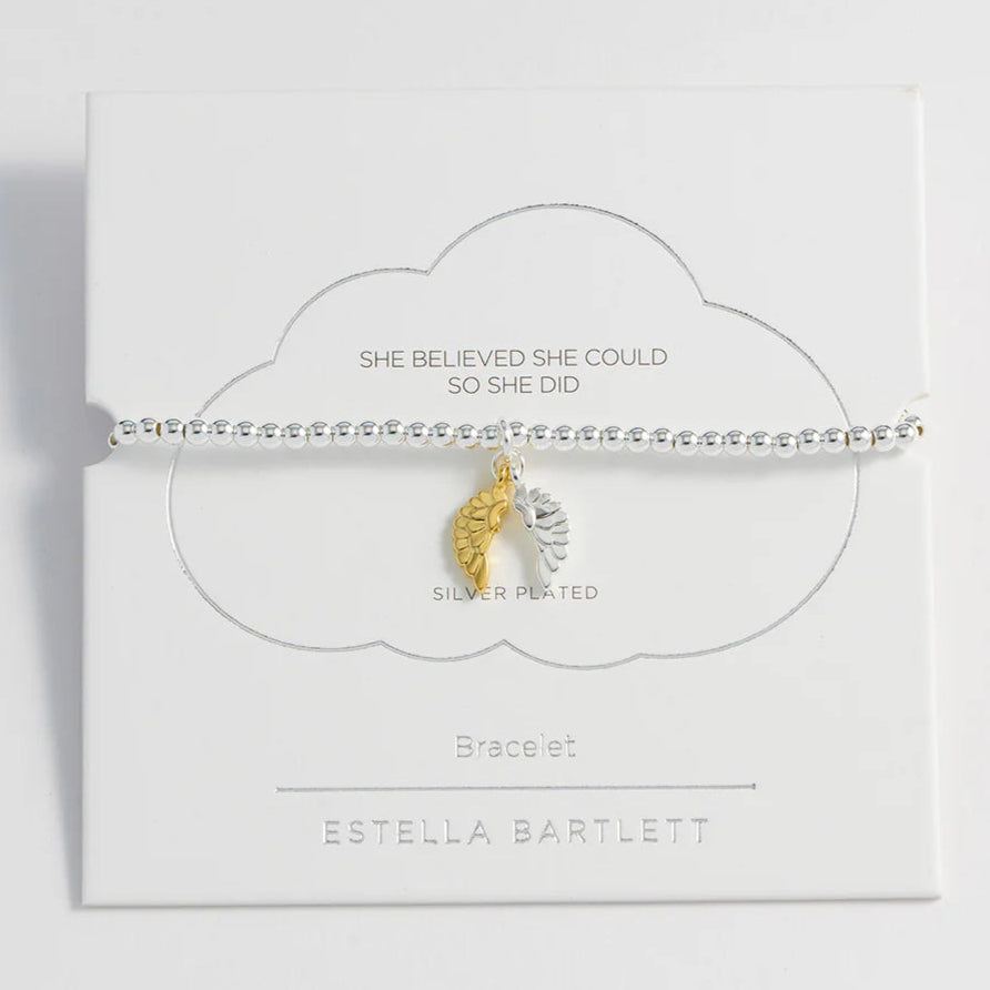 Estella Bartlett Bracelet - Wings Silver Plated