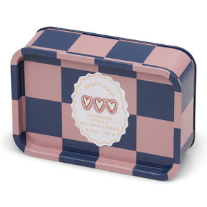 Adopo Candle Tin - Hearts : Rosewood & Vanilla