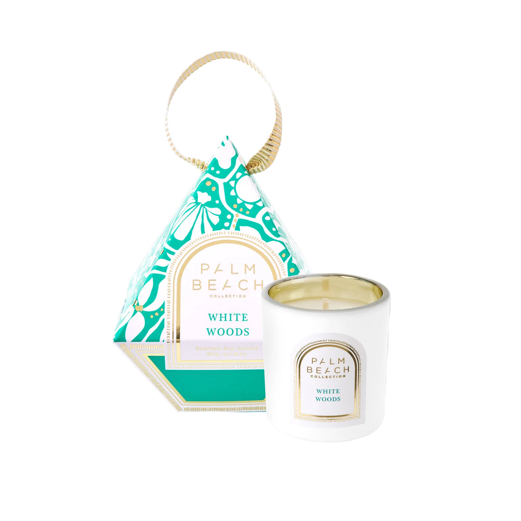 Bauble Mini Candle 50gr - White Woods