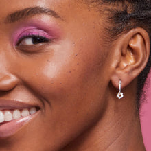 Load image into Gallery viewer, Estella Bartlett Earrings - Multi Flower Hoops Silver Plated
