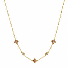 Load image into Gallery viewer, Necklace - Dainty Gold Crystal &amp; Pink

