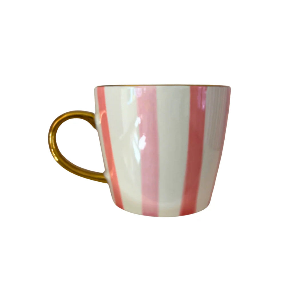 Carla Dinnage Designs : Stripe Mug Pink