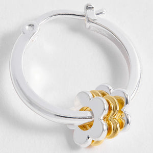 Estella Bartlett Earrings - Multi Flower Hoops Silver Plated