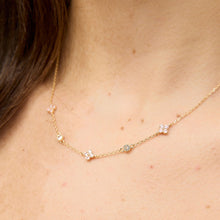 Load image into Gallery viewer, Necklace - Dainty Gold Crystal &amp; Pink
