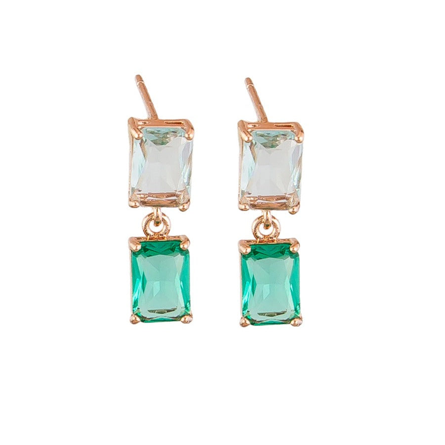 Earring - Clara Crystal Green