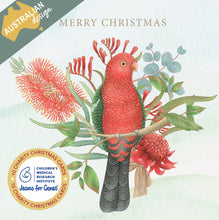 Load image into Gallery viewer, Charity Christmas Cards - CMRI Floral King Parrot
