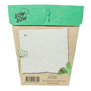 Sow 'n Sow Seed Greeting Card - Garden Herbs