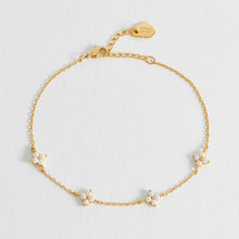 Load image into Gallery viewer, Estella Bartlett Bracelet - Pearl Multi Flower Gold
