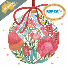 Load image into Gallery viewer, Charity Christmas Cards - RSPCA Floral Bauble
