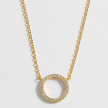 Load image into Gallery viewer, Estella Bartlett Necklace - Cubic Zirconia Circle Gold Plated
