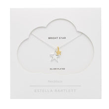 Load image into Gallery viewer, Estella Bartlett Necklace - Double Star Silver Plated
