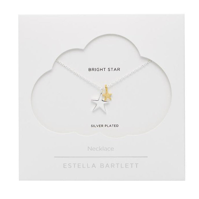 Estella Bartlett Necklace - Double Star Silver Plated