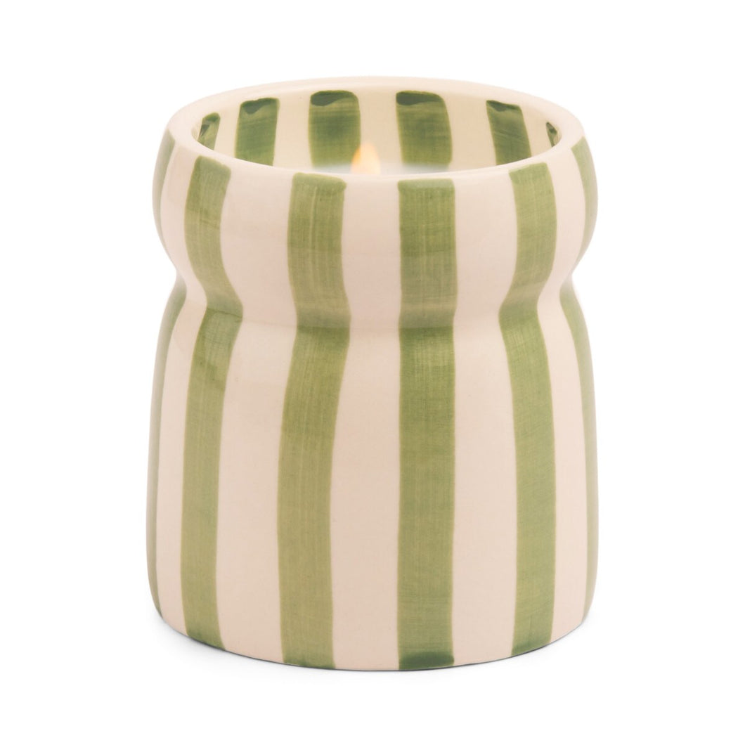 Paddywax Candle : Cabana Sage Striped - Bora Bora