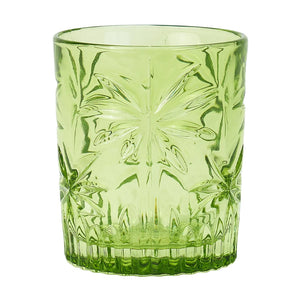 Glass Tumbler - Green Palm