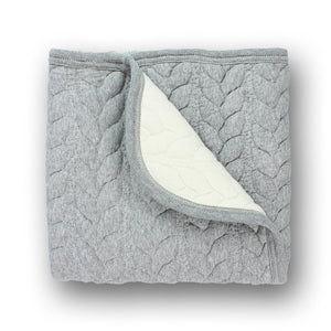 Baby Blanket : Quilted Reversible Grey