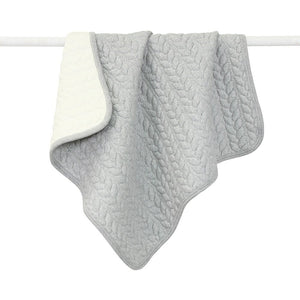 Baby Blanket : Quilted Reversible Grey