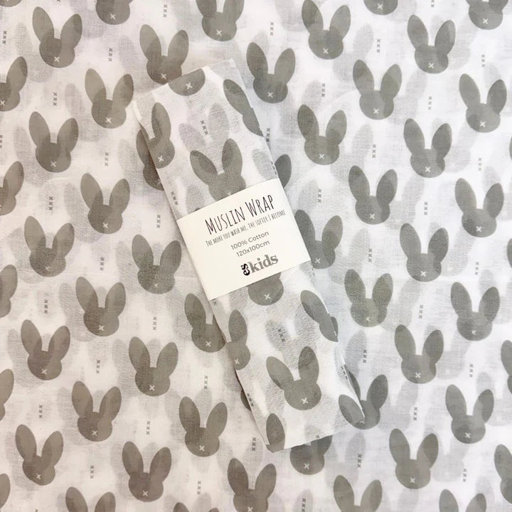 Muslin Wrap - Bunny Grey