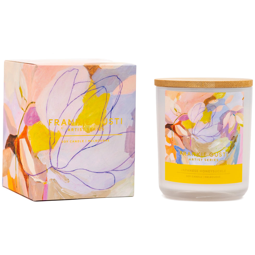 Frankie Gusti 50 Hr Candle : Japanese Honeysuckle