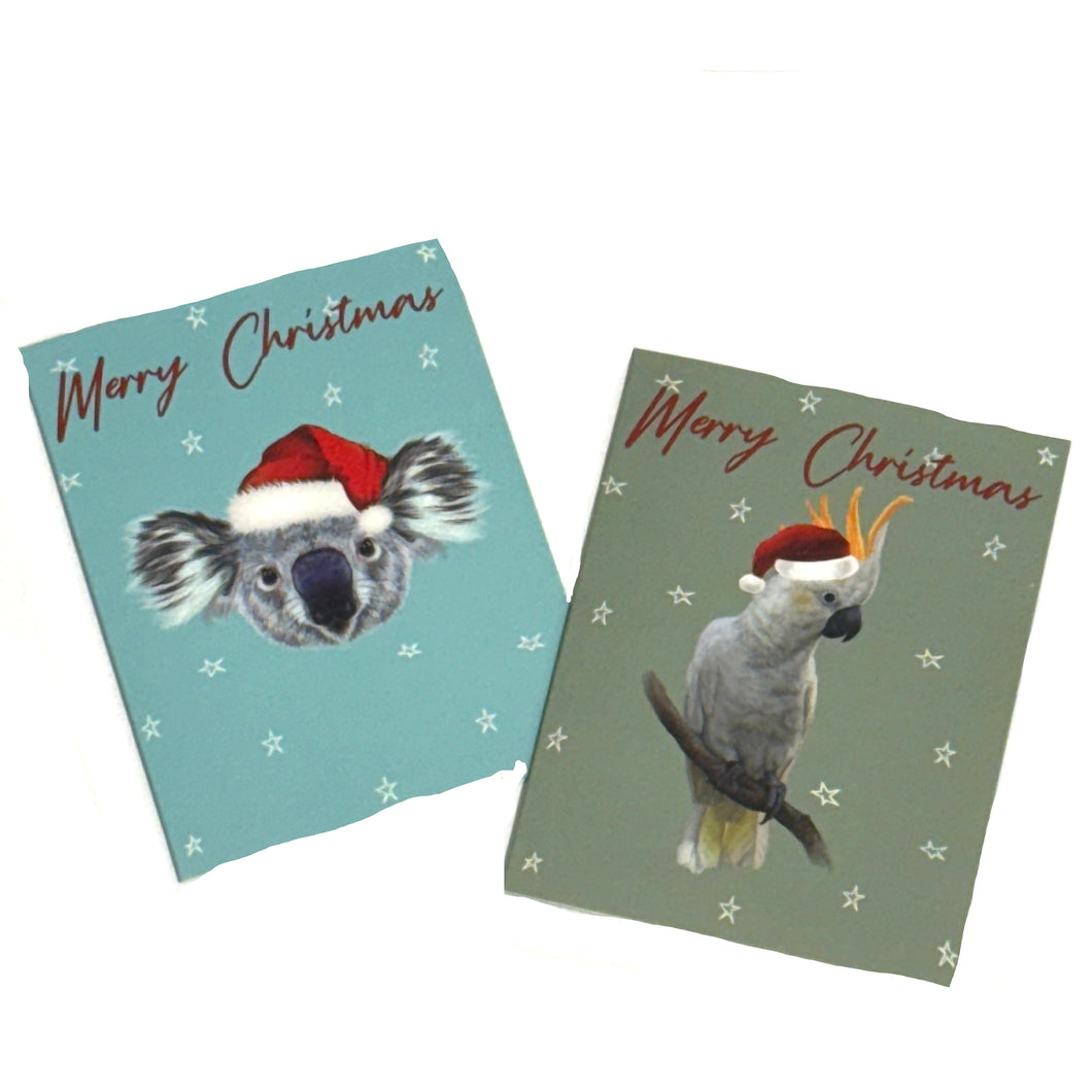 Charity Christmas Cards Pack 10 RFDS - Cockatoo