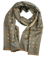 Load image into Gallery viewer, SALE : Scarf - Mini Hearts Latte (Was $35)
