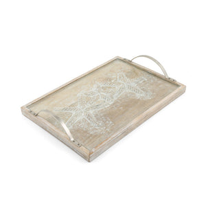 Starfish Tray with Glass Top