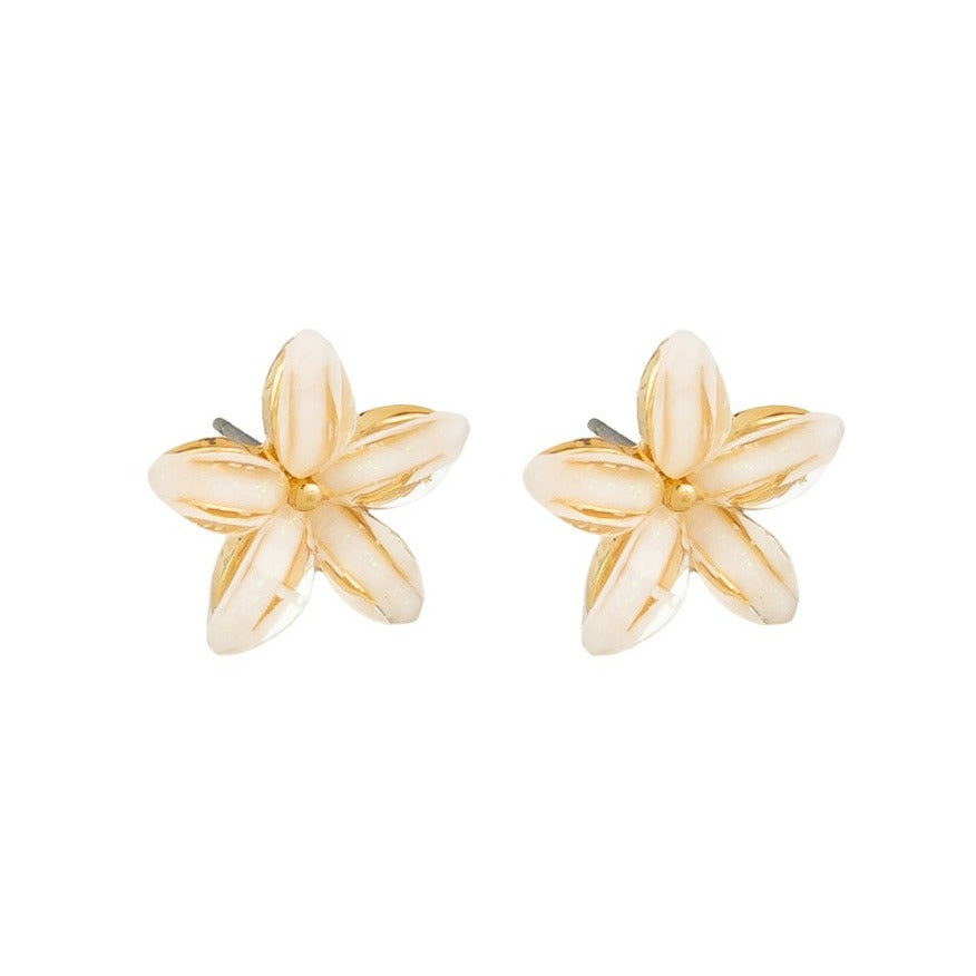 Earring - White Lily