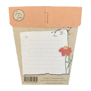 Sow 'n Sow Seed Greeting Card - Marigold