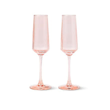 Load image into Gallery viewer, The Luna Set of 2 Champaagne Flutes - Blush

