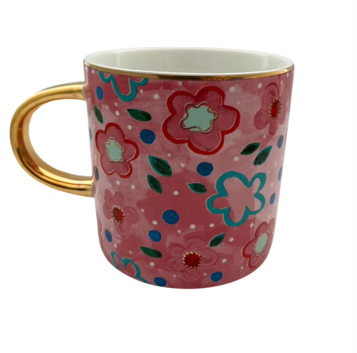 Carla Dinnage Designs : Foxy Flower Mug Pink