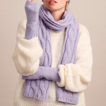 Load image into Gallery viewer, SALE : Scarf - Cable Knit : Lilac (Was $30)
