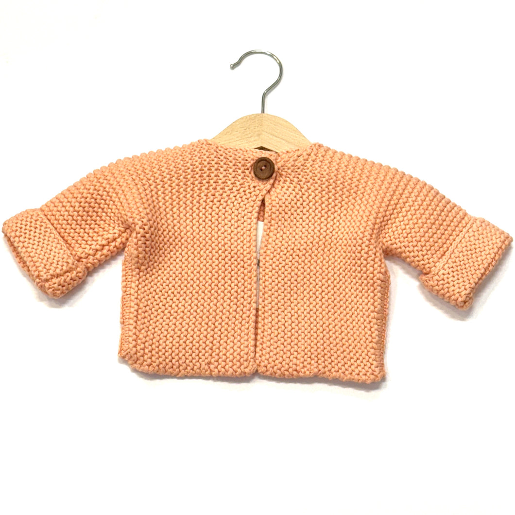 Knitted Baby Cardigan - Peach