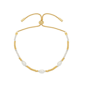 Estella Bartlett Bracelet - Pearl Station Gold Amelia