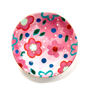 Carla Dinnage Designs : Foxy Flower Trinket Bowl Pink
