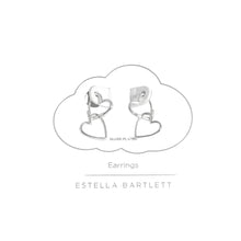 Load image into Gallery viewer, Estella Bartlett Earring - Silver Hinged Heart Hoop

