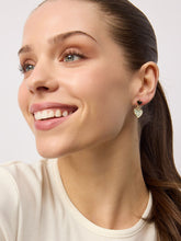 Load image into Gallery viewer, Earring - Gingham Hanging Heart Green
