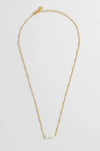 Load image into Gallery viewer, Estella Bartlett Necklace - Beaded Chain &amp; Pearl Gold Plated
