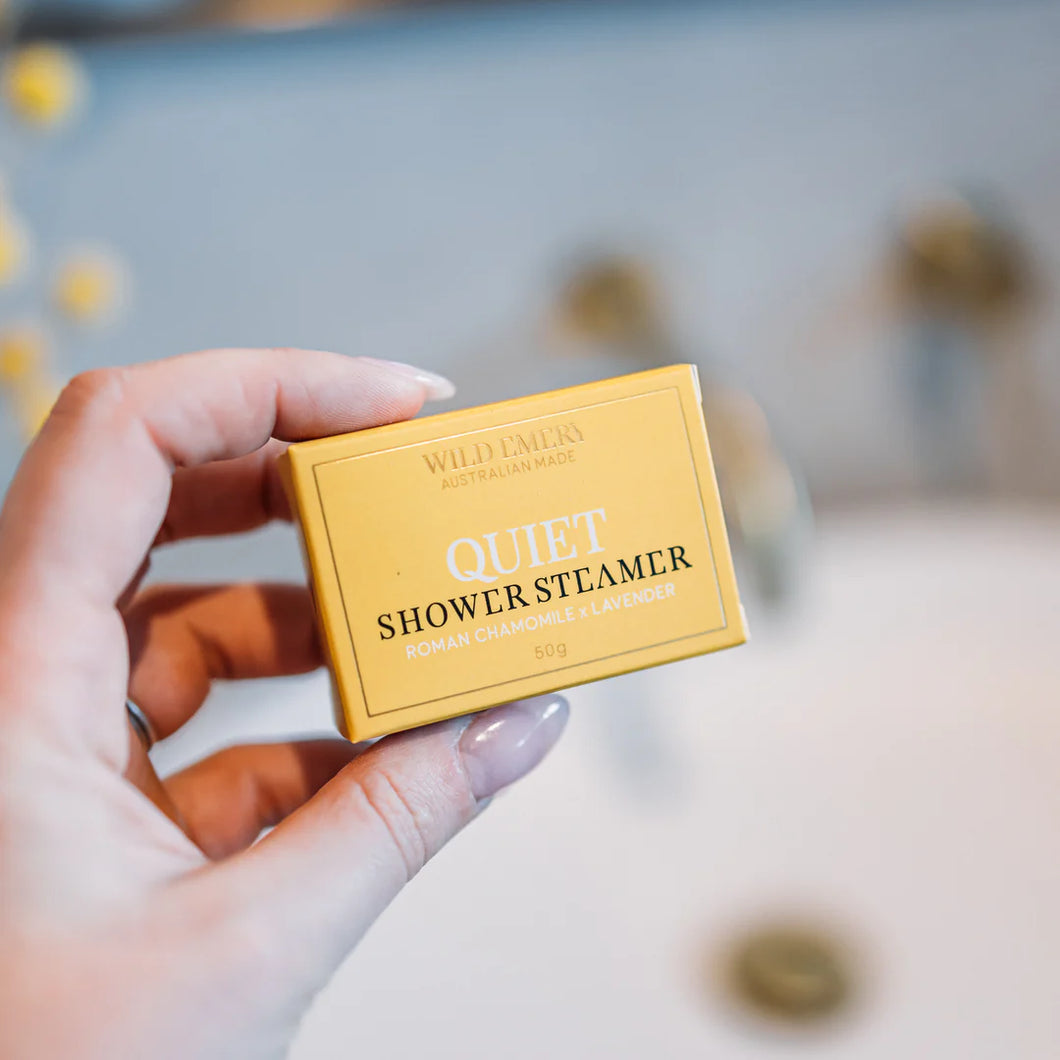 Wild Emery Shower Steamer - Quiet : Chamomile + Lavender