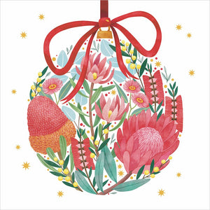 Charity Christmas Cards - RSPCA Floral Bauble