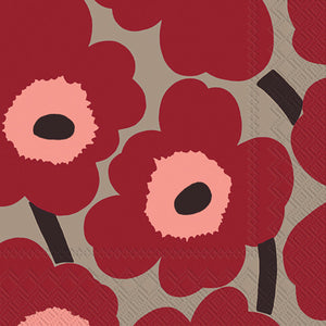 Lunch Napkins - Marimekko Red Linen