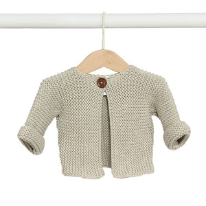 Knitted Baby Cardigan - Rice