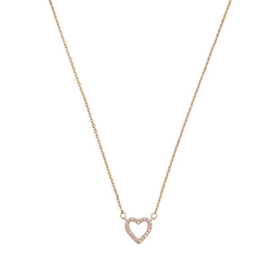 Necklace - Rose Gold Crystal Heart