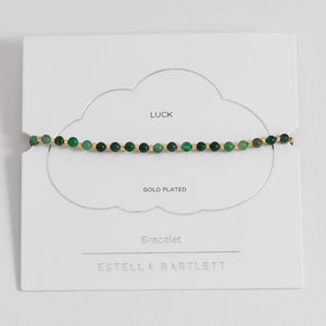 Estella Bartlett Bracelet - Green Quartz Gemstone Gold Plated