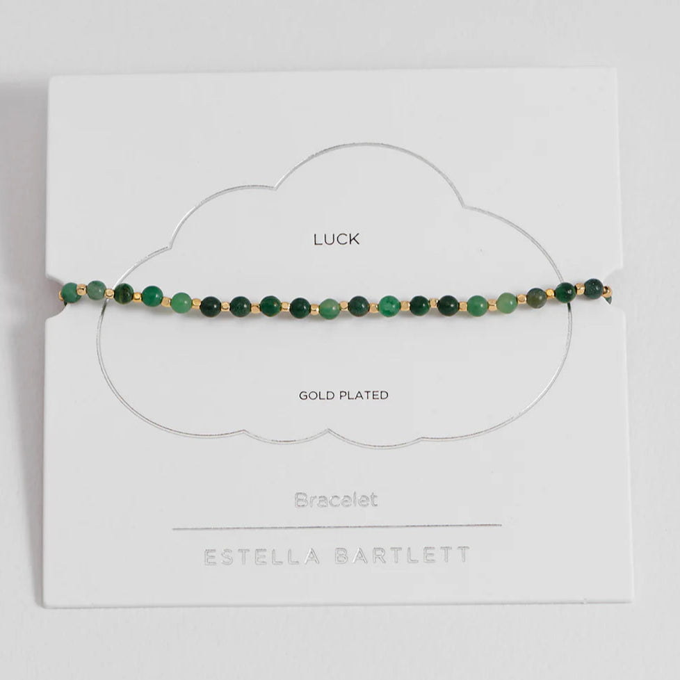Estella Bartlett Bracelet - Green Quartz Gemstone Gold Plated