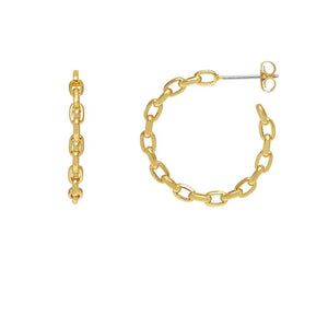 Estella Bartlett Earrings - Chain Hoop - Gold Plated