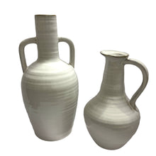 Load image into Gallery viewer, Roxy White Ceramic Double Handle Vase
