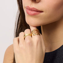 Load image into Gallery viewer, Ring - Gold Textured Cuff
